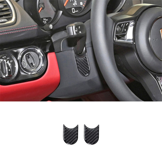 Carbon Fiber Control Car Light Switch Cover Trim for Porsche 718 2016-2022