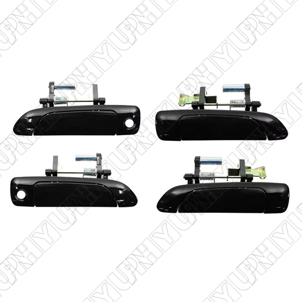 4pcs Front Rear Outside Door Handles Black for Honda for Civic 2001-2005 Sedan