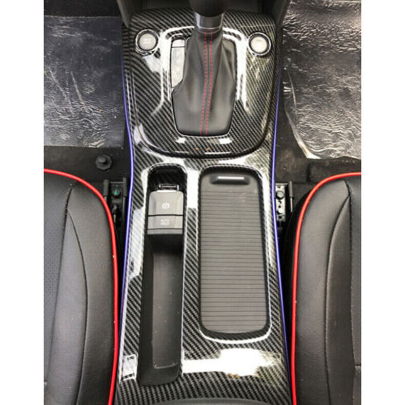 for Hyundai Kona 2018-2023 Carbon ABS Console Gear Shift Box Frame Cover Trim 1x