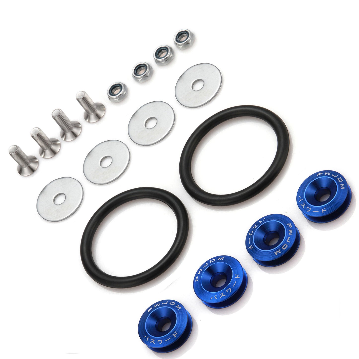 Car Front Rear Bumper Hatch Fixing Buckle Nuts / Bolts Blue Reinforced Pad