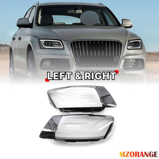 2¡Á F¨¹r for Audi Q5 13-17 Scheinwerferglas Linse Scheinwerfer Abdeckung Links+Rechts