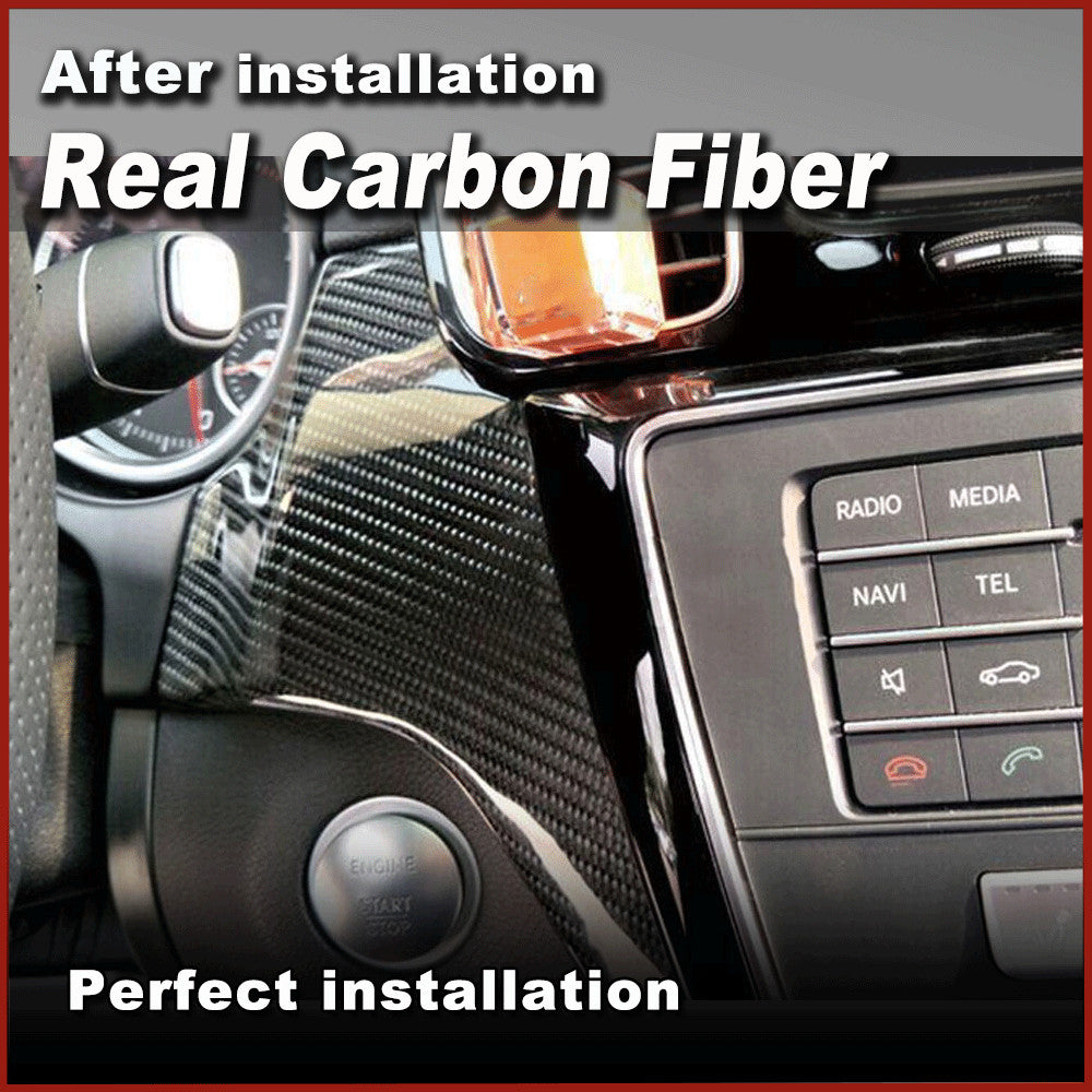 7PCS Carbon Center Console Panel Interior Trim for Benz W166 GLE43 GLE63 2015-19