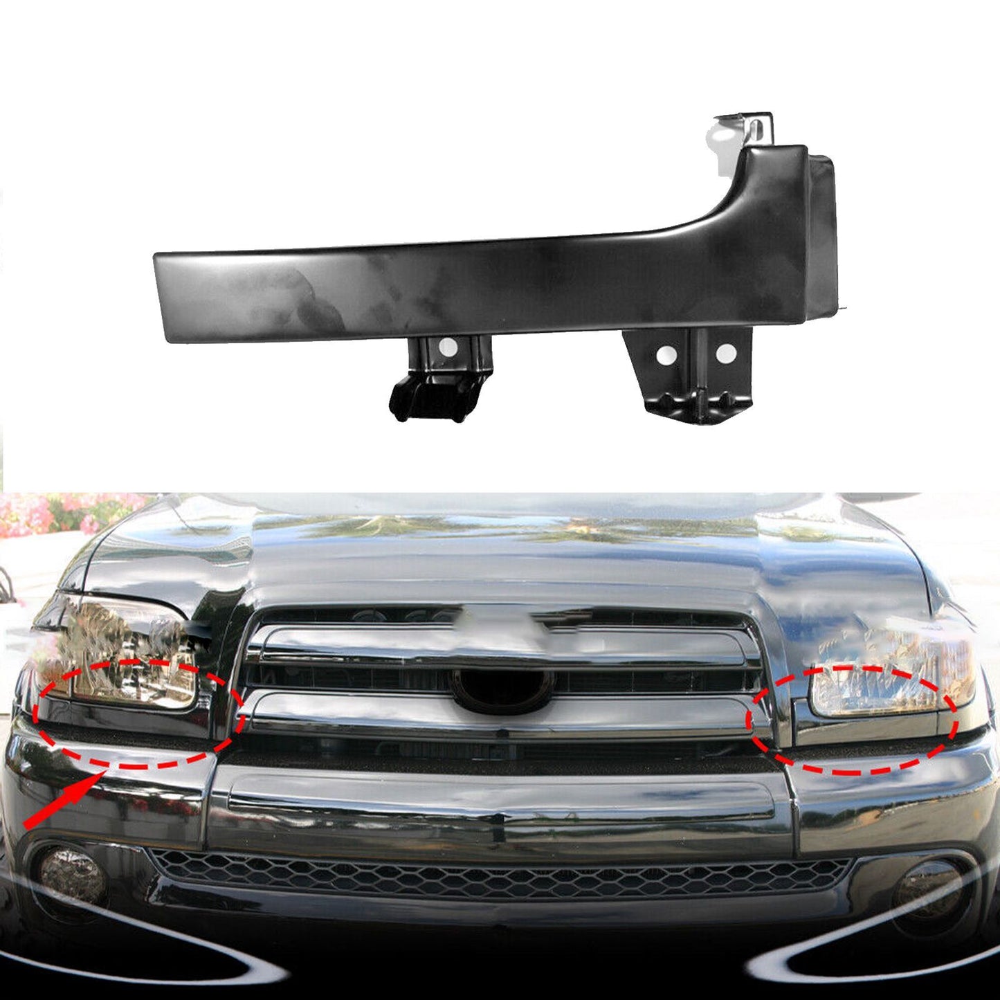 for Toyota Tundra 03-06 Right Front Bumper Grill Headlight Lower Filler Trim AT