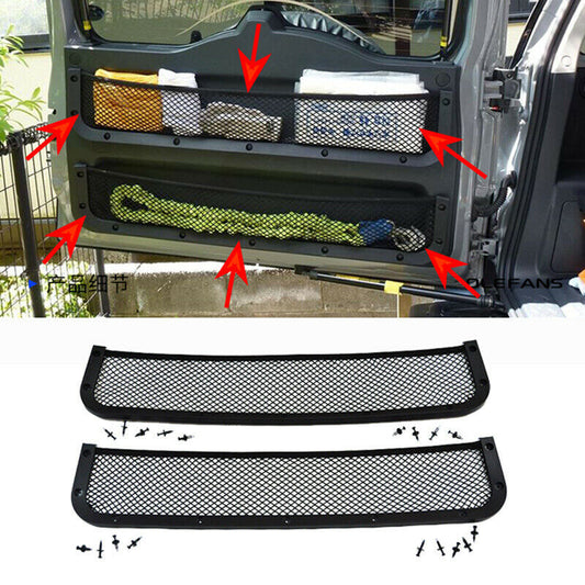 for Toyota FJ Cruiser 07-21 Rear Trunk Tail Door Toolbox Pocket Cage Storage Net