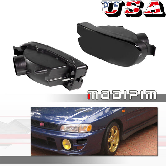 Front corner turn signals applicable to 1999-2001 for Subaru Impreza RS sedans with smoked lenses.