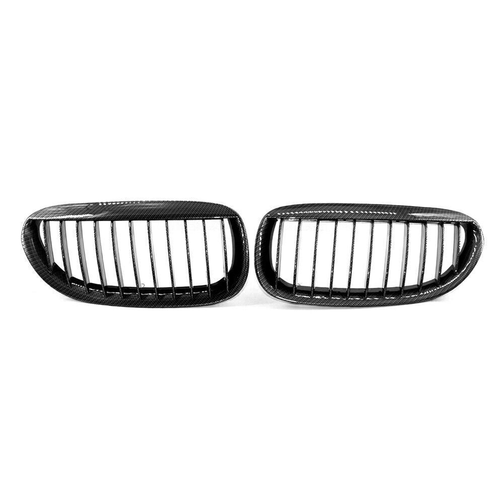 Front Kidney Bumper Grille Grill for BMW E63 Coupe M6 E64 Cabrio M6 Carbon Fiber