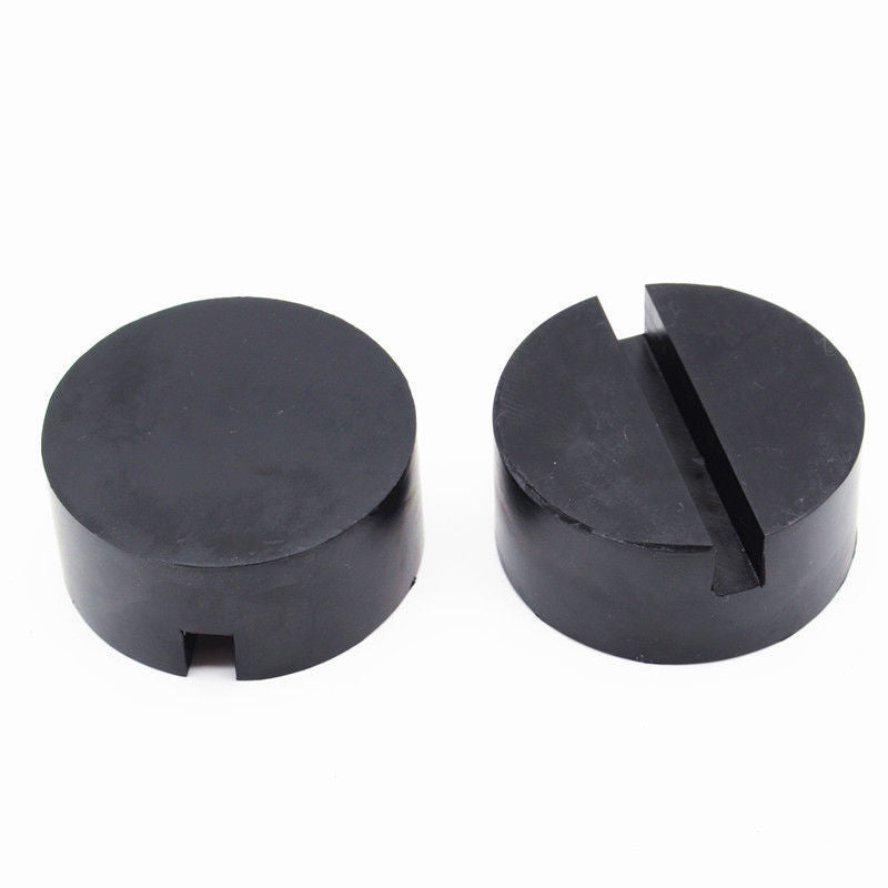 Car 75mm Slotted Rail Floor Jack Disk Pad Adapter Rubber For Pinch Weld JackPad