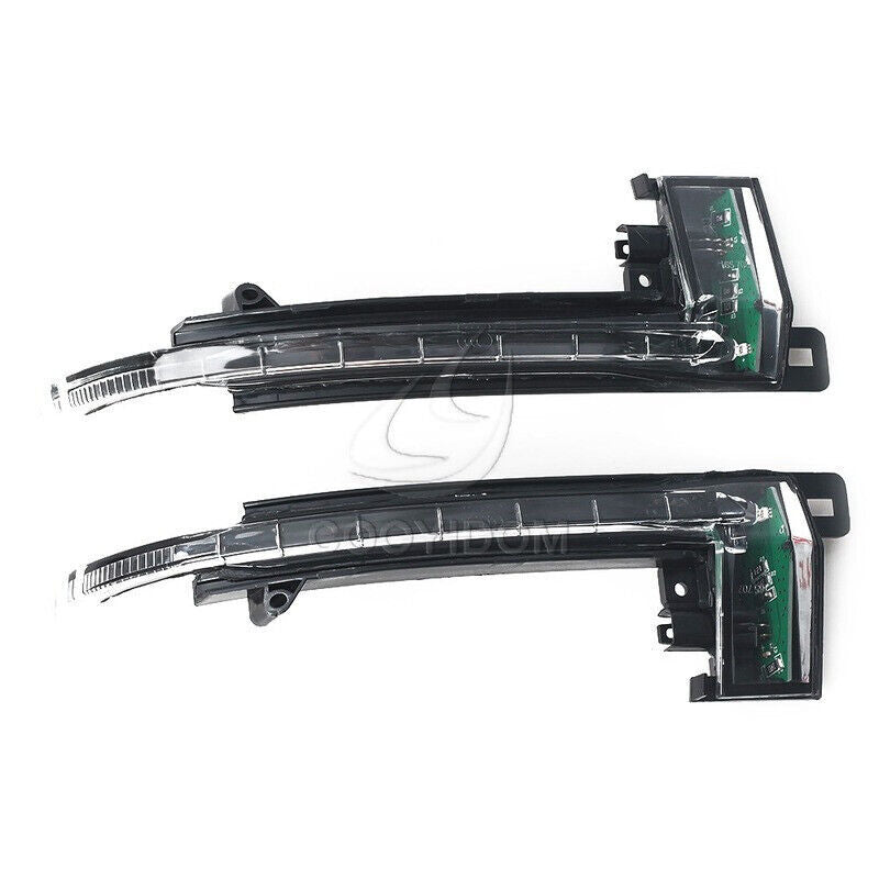 A pair of turn signal indicators for Audi A3, A4, S4, B8, A5, and S5 rearview mirrors.