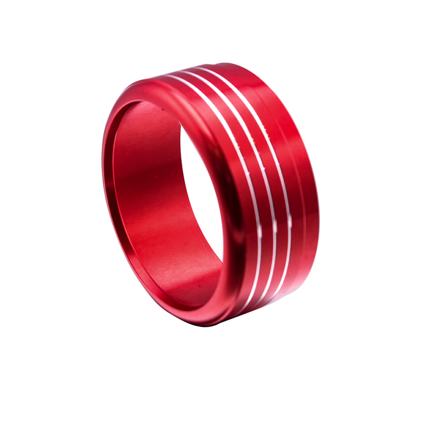 3x AC Climate Control Knob Ring Alloy Red Decor Covers for Subaru Imprea/WRX/STI