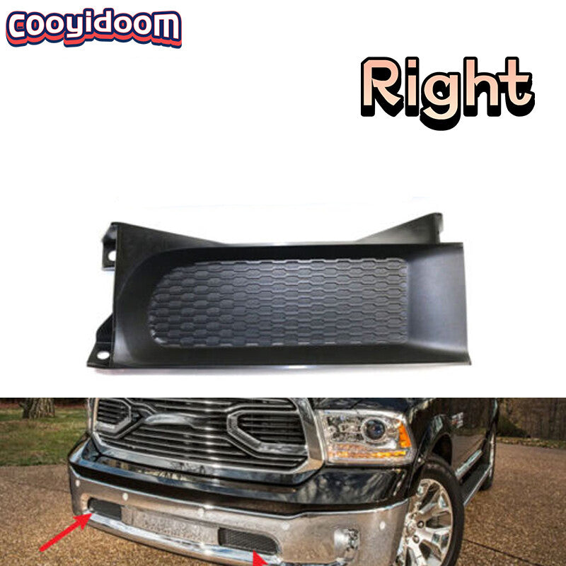 Right front bumper deflector fog light cover ABS for Ram 1500 2013-2018