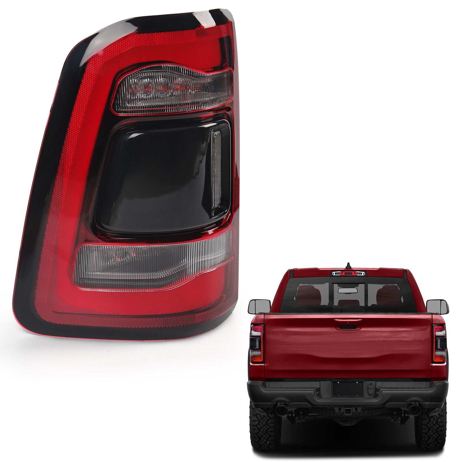 LED rear taillights, left taillights, and LED taillights are compatible with 2019-2021-2023 for Dodge for RAM 1500.