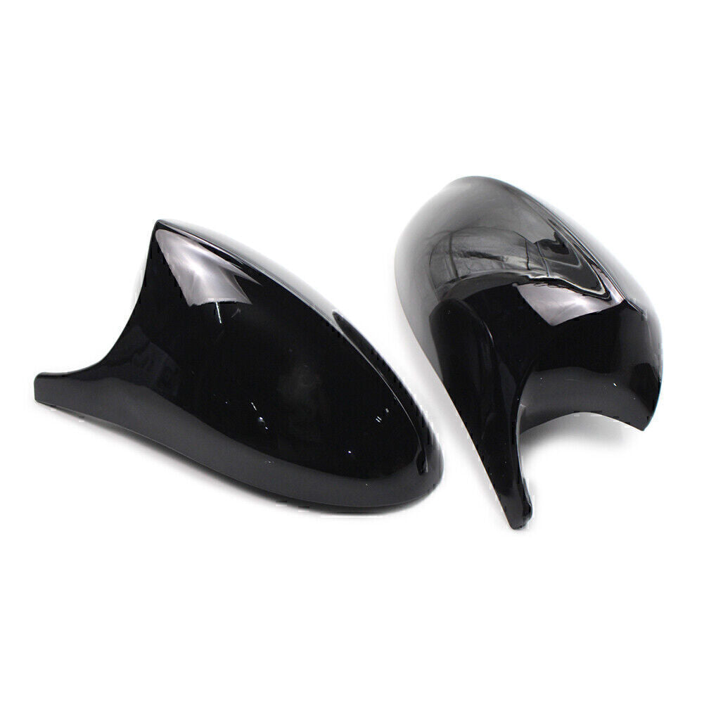 Fit for BMW E90 E91 328i 328xi 335xi 2x Glossy Black Rear View Mirror Cover Trim