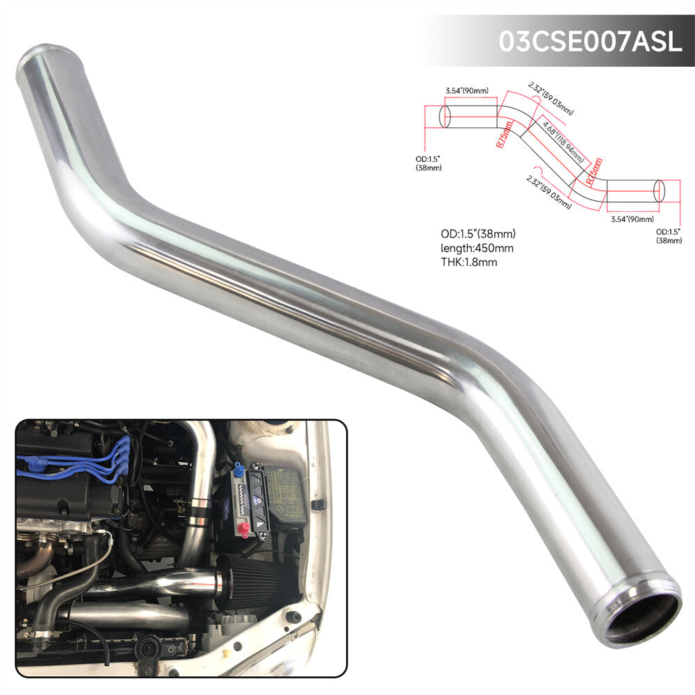 1.5 Z/S Shape 40¡ã Deg Aluminum Intercooler Intake Air Pipe Piping Tube Hose