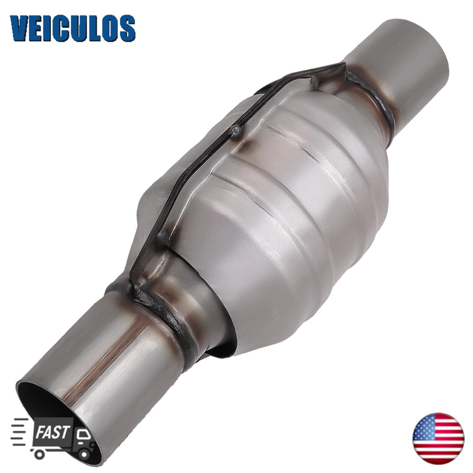 EPA Approved 2.25 Inlet/Outlet Universal Catalytic Converter  O2 Sensor Port