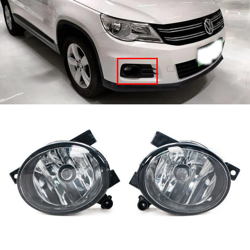 Pair for VW for Tiguan 2012 2013-2017 Left Right Front Clean Lens Fog Light Lamp