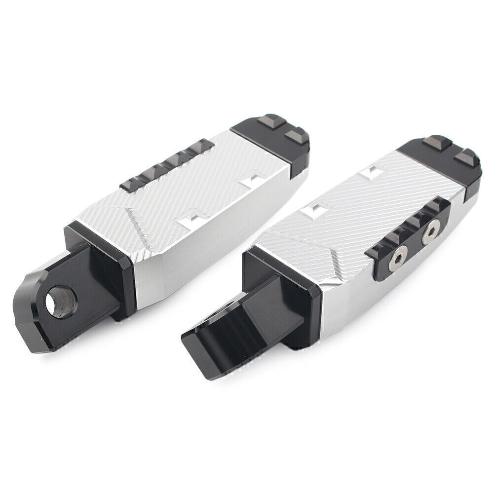 Rear Footrests Foot Pegs Pedal Pads Fit for Suzuki GSXR600/750 /1300 Hayabusa Silver