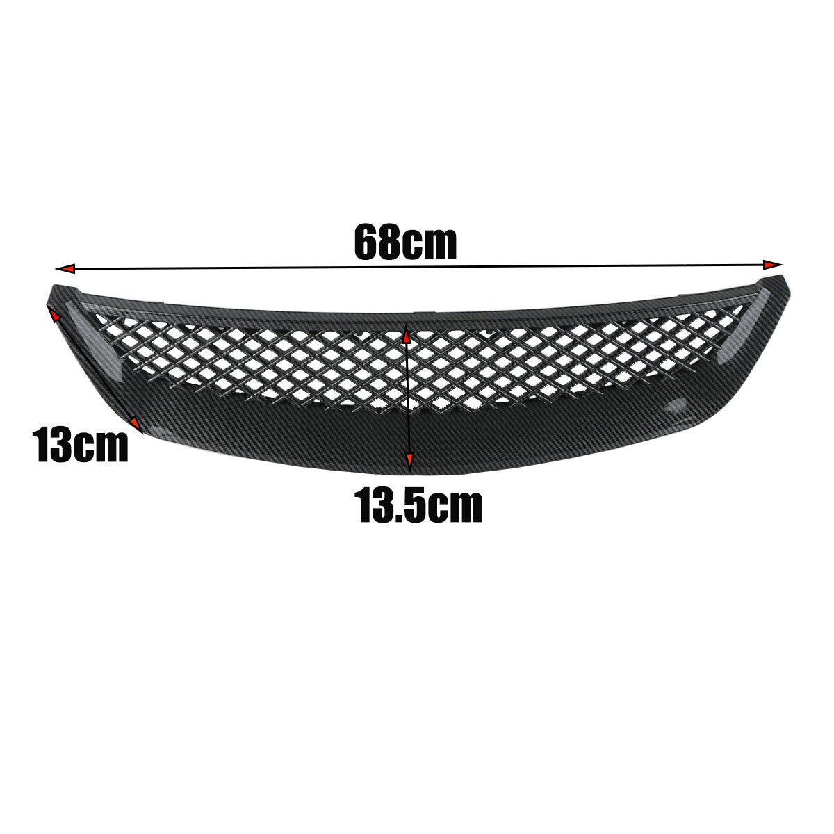 Front Bumper Hood Mesh Carbon Fiber Grille Grill For 2001-03 for Honda for Civic ES1 JDM