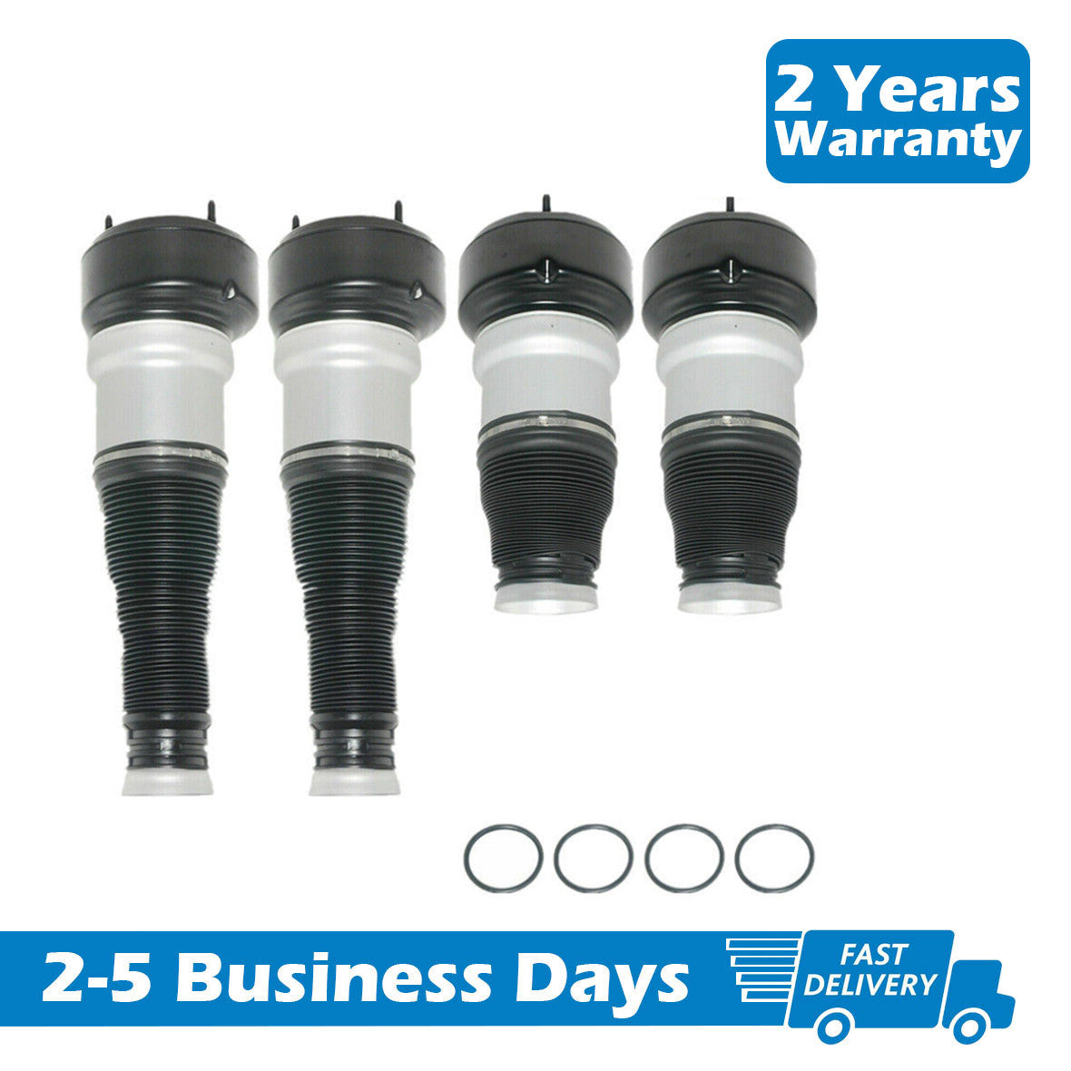 4-pack front and rear air suspension bags suitable for Mercedes W221, C216, S550, S65, and AMG (2005-13)