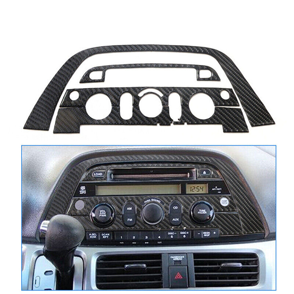 Carbon Fiber Interior Full Set Console Trim Cover Kit for Honda Odyssey 2005-10