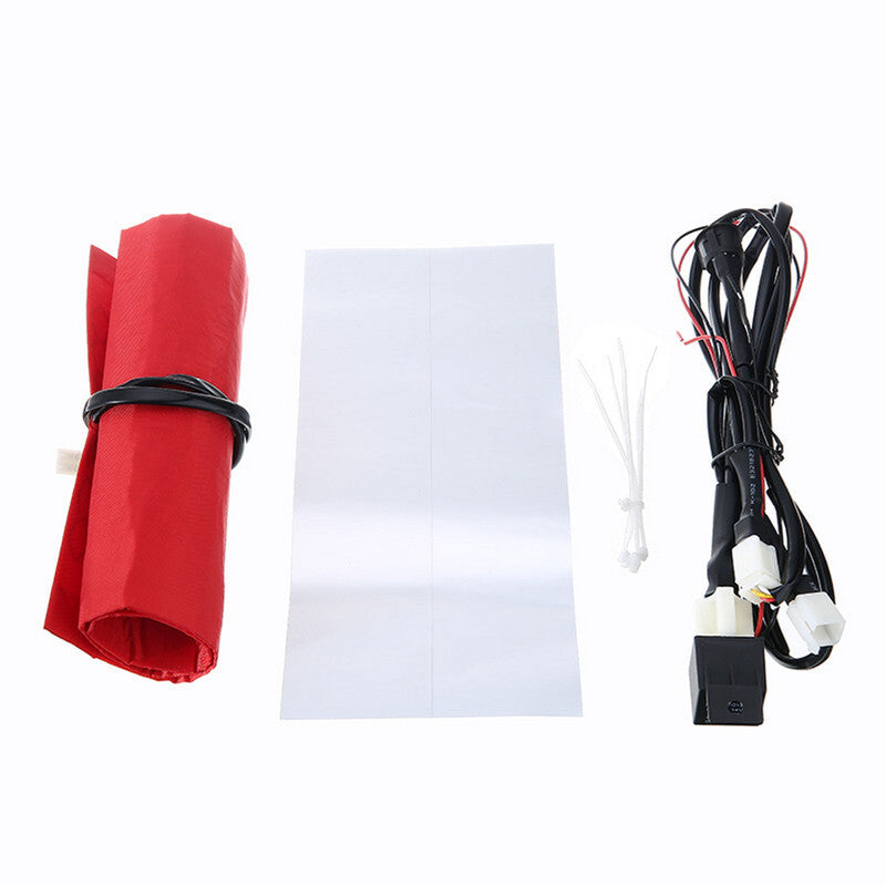 Motorcycle 25W 12V Waterproof for Seat Heated Fiber Pad Electric Heating Red Mat