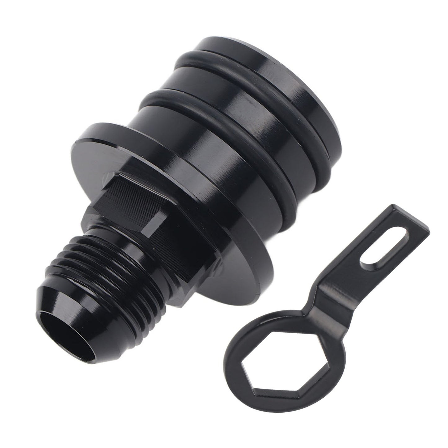 _ 10AN Breather Fitting Adapter Black Aluminium Alloy Lightweight Car For Oil