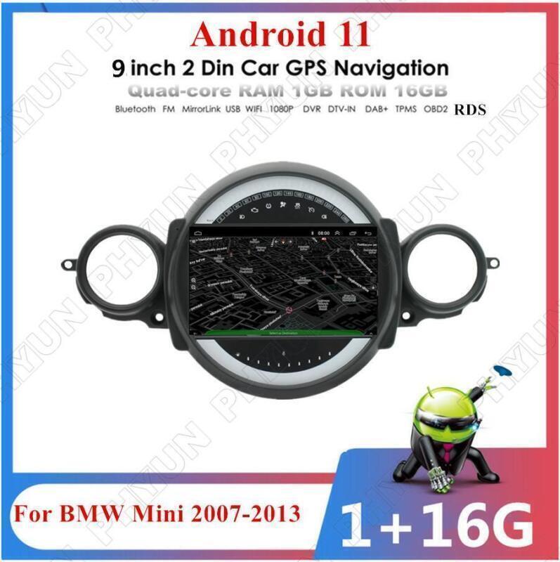 Stereo Radio 9 Android GPS Navigation FM Player for Mini Cooper R56 R60 2007-13