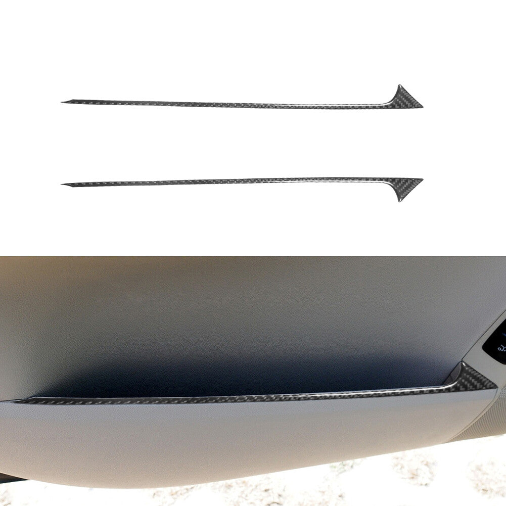 for Mercedes R-Class 2009-2012 Front Door Storage Trim Strip Cover Carbon Fiber