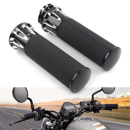 1 Motorcycle Black Handle Bar Hand Grips Fit for Harley Sportster XL883 XL1200