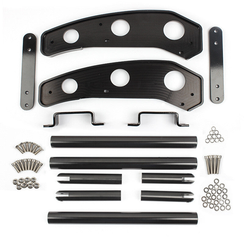 Front bumper beam support, safety strip, black kit for Ford for Mustang 15-17