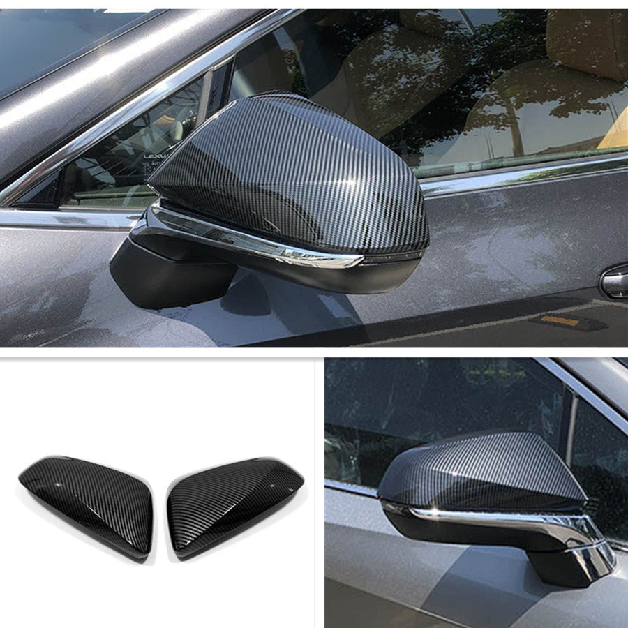 2PCS Carbon Fiber Side Rearview Mirror Cover Trim for Lexus RX350 RX450H 16-2022