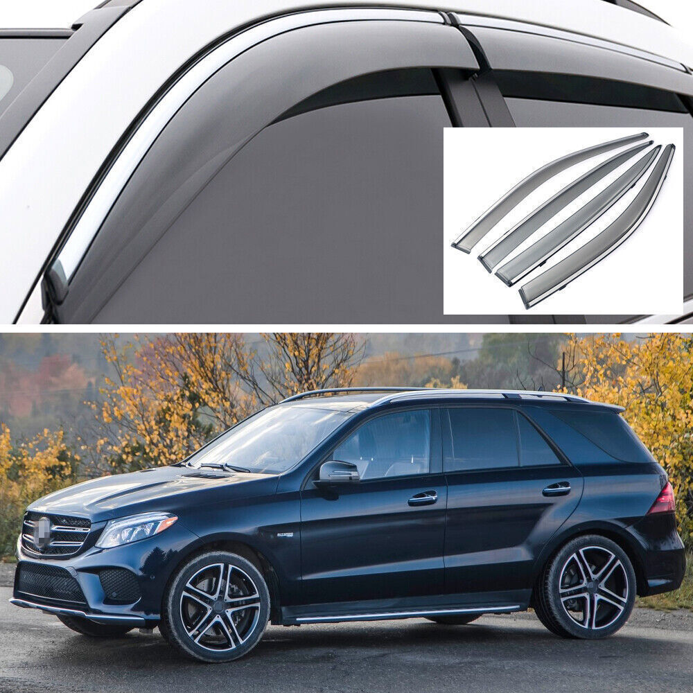 Side Window Deflector Visors Rain Guards Vent Shade for Mercedes-Benz GLE 16-19