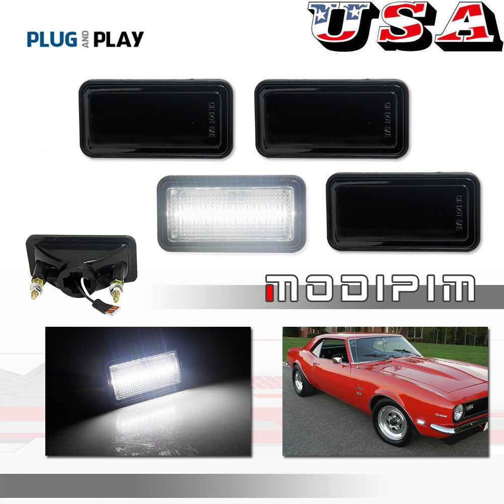 4-Piece LED Side Marker Light Kit for Chevrolet Camaro and for Chevrolet II Nova Impala (models 68-69)