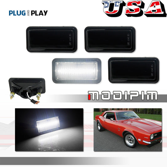 4-Piece LED Side Marker Light Kit for Chevrolet Camaro and for Chevrolet II Nova Impala (models 68-69)
