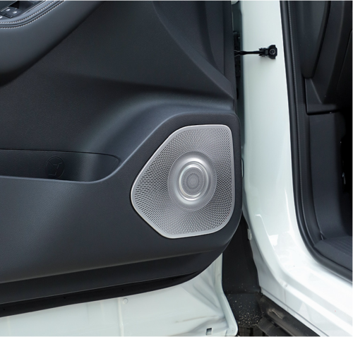 4p for Nissan Rogue 2021 2022 Stainless Silver Interior Door Speaker Cover Trim