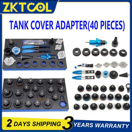 40PCS Coolant System Refiller  Pressure Tester Adapter Set Kit
