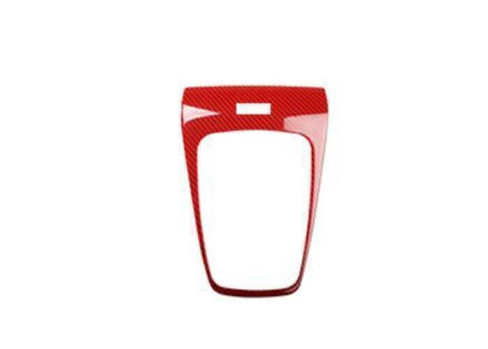 1X Red Carbon Fiber Console Gear Shift Frame Trim for Ford Mondeo Fusion 13-2016