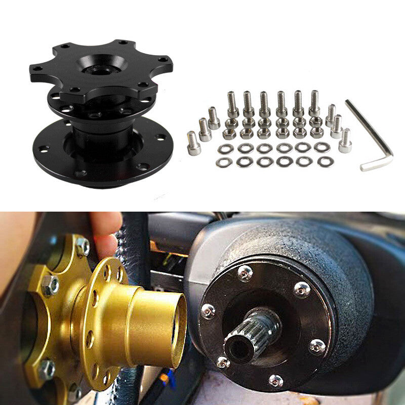 BK Universal Car Steering Wheel Quick Release Hub Adapter Snap off Boss Kit