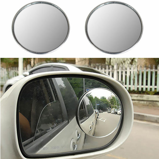 2PCS 4inch Rear View Mirrors Rearview Blind Spot Wide Angle Round Convex Safety