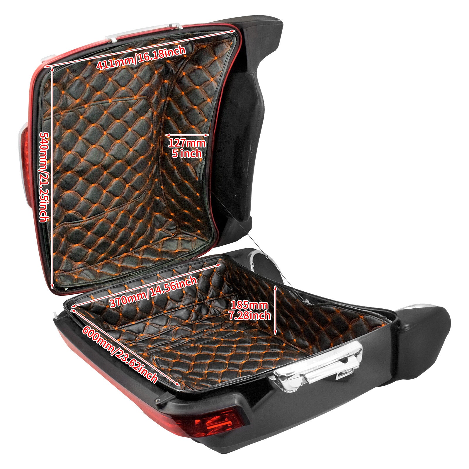 Orange Trunk Insert Carpet Liner for Harley King Tour Pak Road Electra Glide 14+