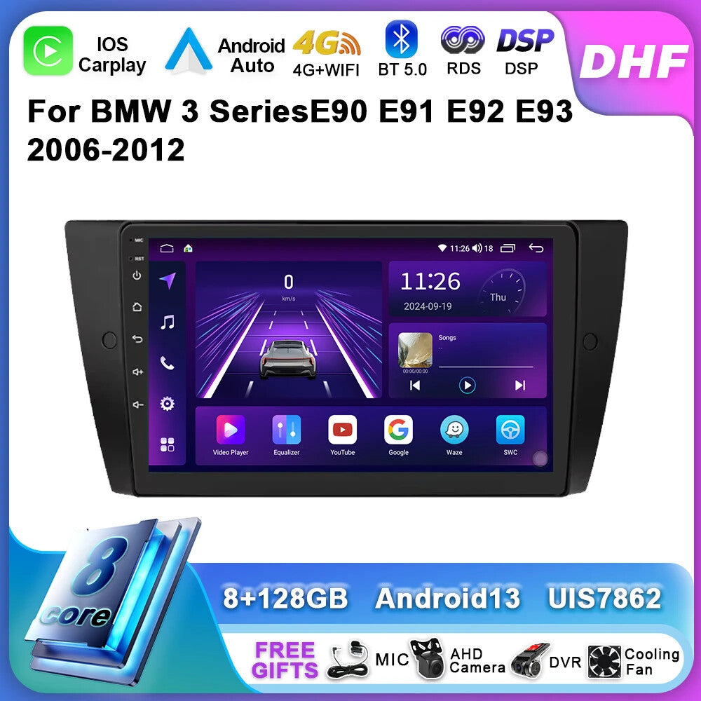 for BMW M3 3 Series E90 E91 E92 2006-2012 Stereo Android CarPlay Car Radio GPS