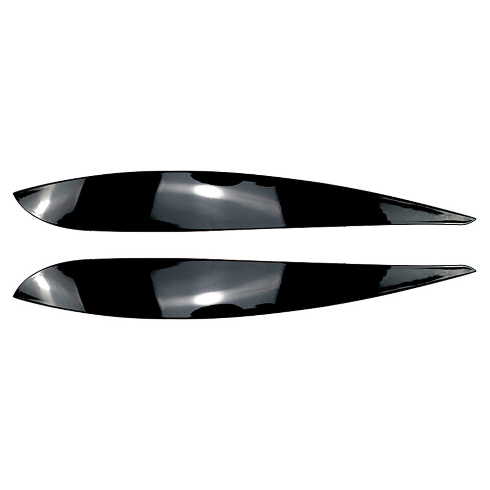 Headlight Eyebrow Eyelid Molding Trim Lid Cover Black Fit for VW Polo 9N 2005-2009
