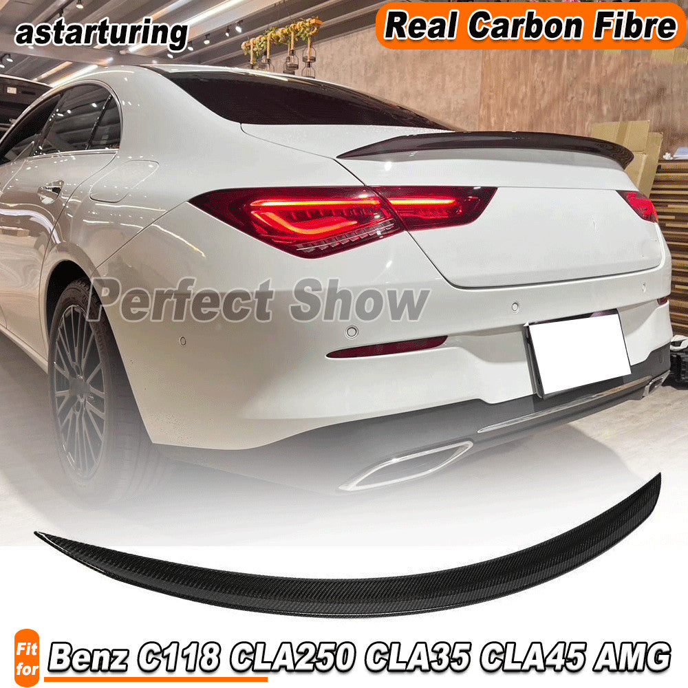 Fit for Benz W118 C118 CLA250 CLA45 REAl Carbon Rear Trunk Spoiler Wing Lip