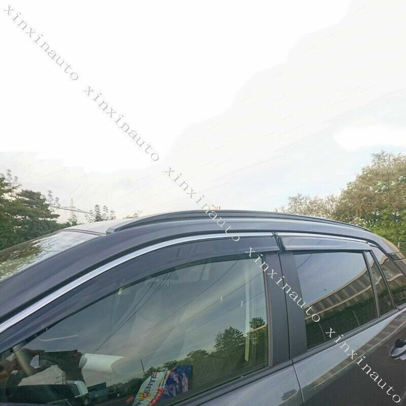 for Toyota RAV4 2019-2023 Chrome Side Window Visor Sun Rain Guard Vent Deflector