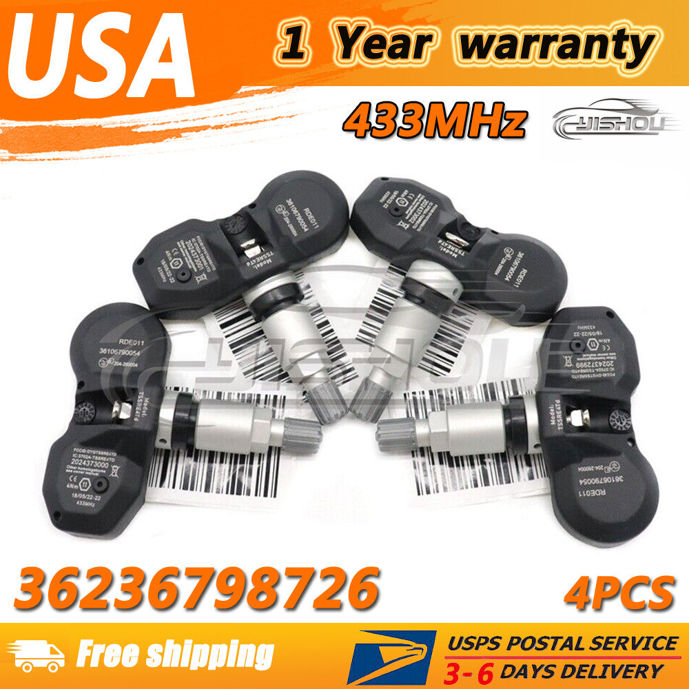 4PCS TPM109A TPMS Tire Pressure Monitoring System Sensor for BMW 36236798726 New