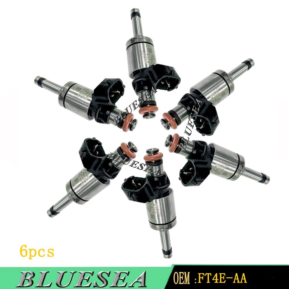 6PC GDI Fuel Injectors FT4E-AA For Turbo for Lincoln 15-2017 for Ford F-150 2.7L 3.5L V6