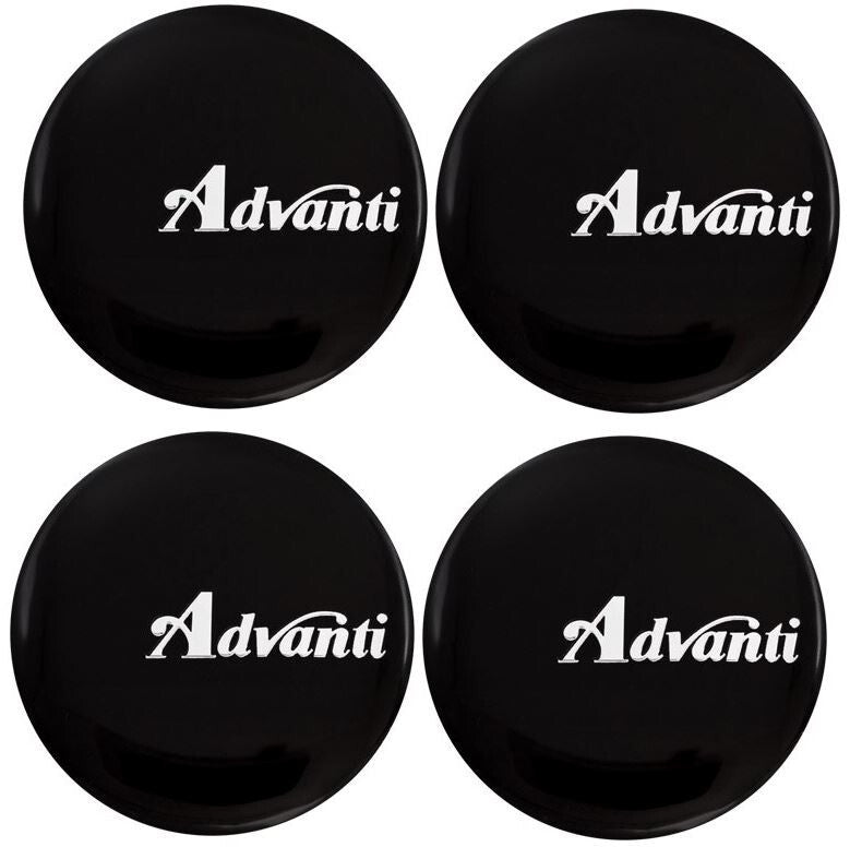 Black 4x56 mm Advanti wheel center sticker, rim sticker, edge sticker, logo
