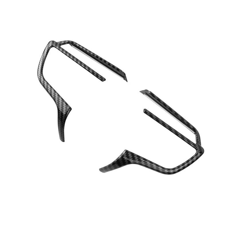Suitable for 2020-2023 for Toyota Highlander steering wheel trim, 2 pieces, ABS carbon fiber.