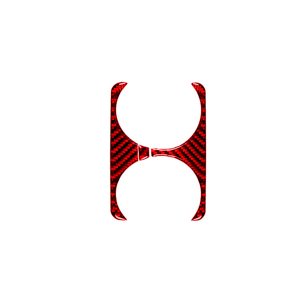 3X Carbon Fiber Rear Cup Holder Frame Trim Panel for Ford Explorer 2011-2014 Red