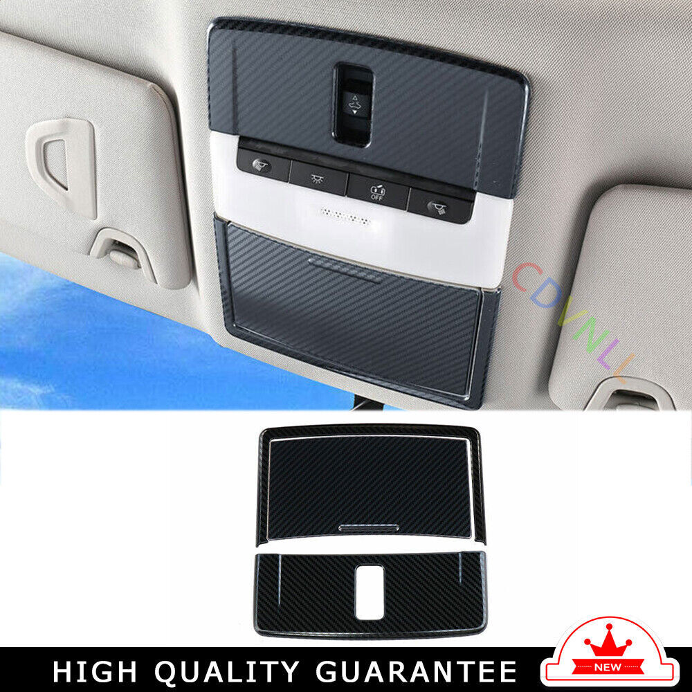 Front Reading Lamp Frame Cover 2PCS for Nissan Altima 2019-22 Steel Carbon Fiber