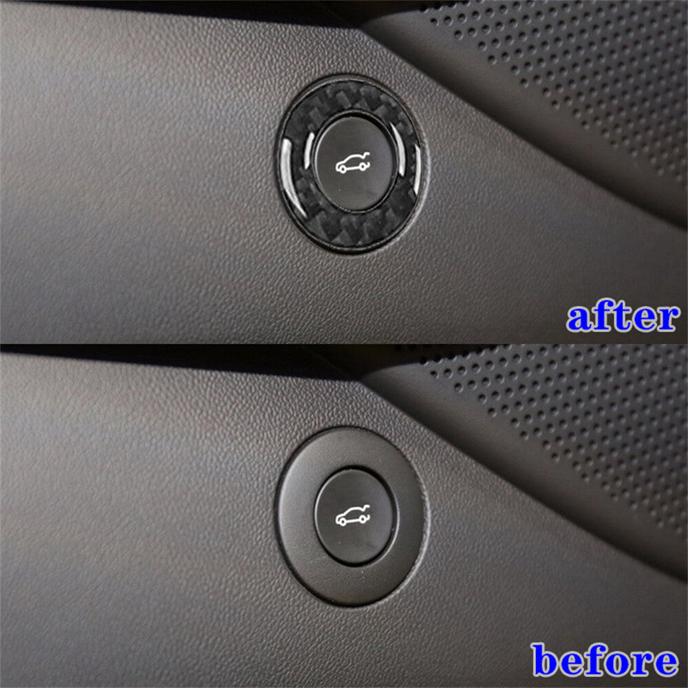 Soft Carbon Fiber Trunk Start Button Switch Ring Trim for Chevrolet Camaro 2016+